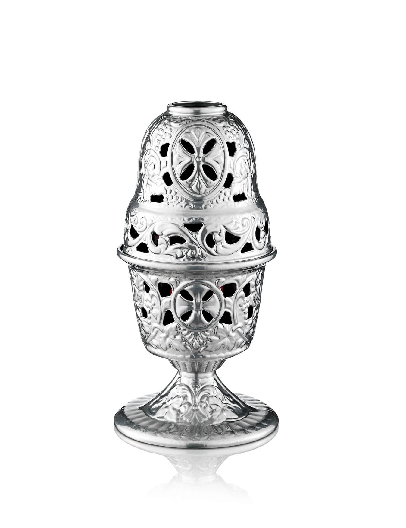 Orthodox vigil lamp Pinecone design – front view | TheHolyArt