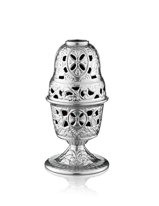 Orthodox vigil lamp Pinecone design – front view | TheHolyArt