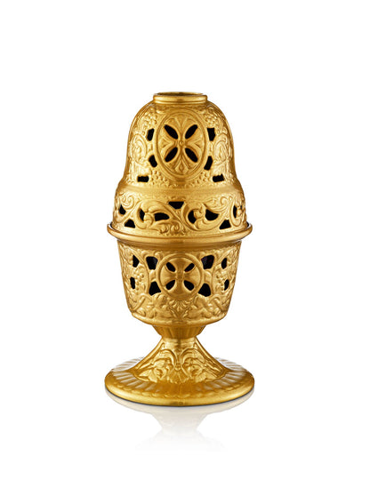 Orthodox vigil lamp Pinecone design – front view | TheHolyArt