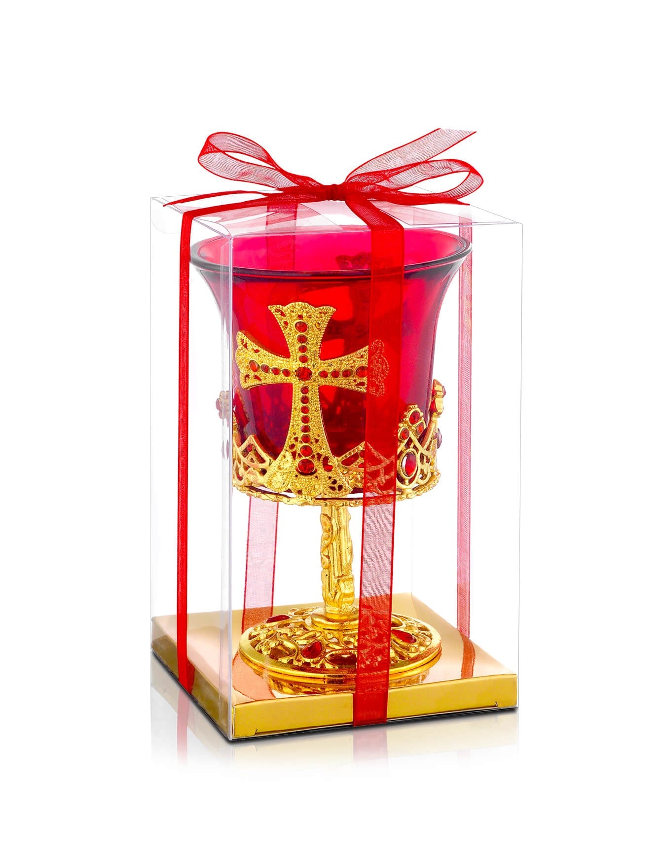 Byzantine red vigil lamp Large – detail view | TheHolyArt