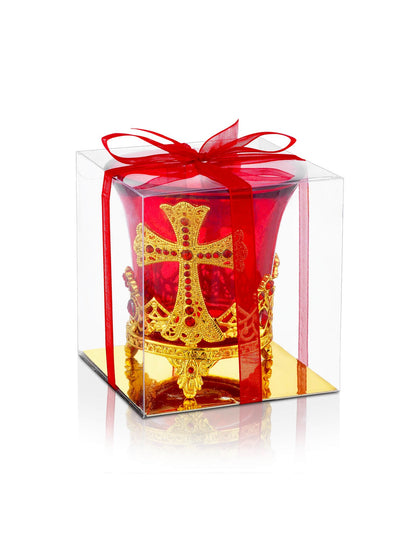 Byzantine red vigil lamp Small – detail view | TheHolyArt