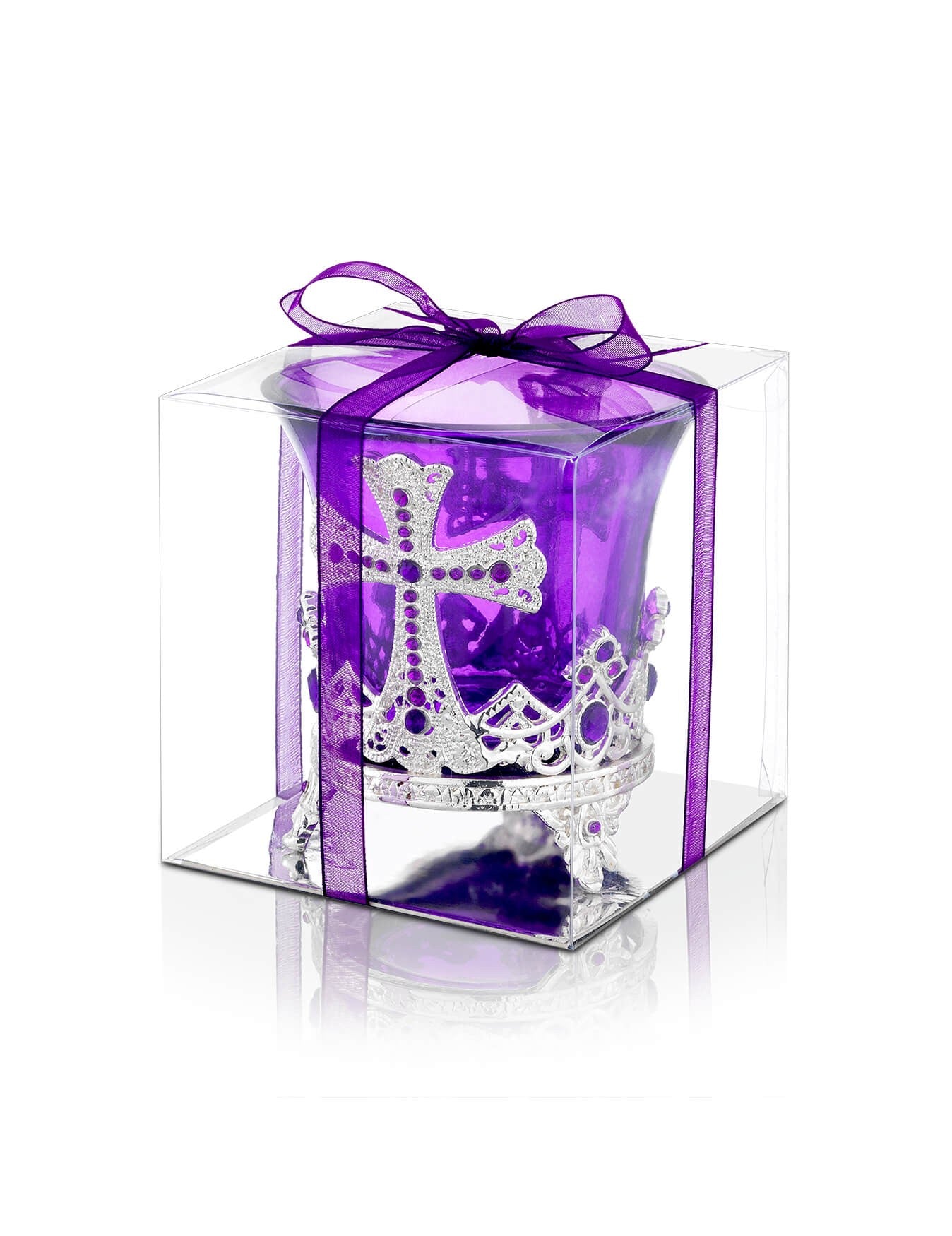 Byzantine purple vigil lamp Small – detail view | TheHolyArt