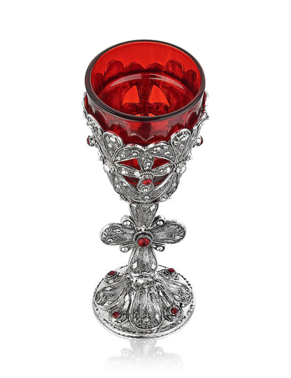 Ioannina vigil lamp Byzantine with Cross – detail view | TheHolyArt