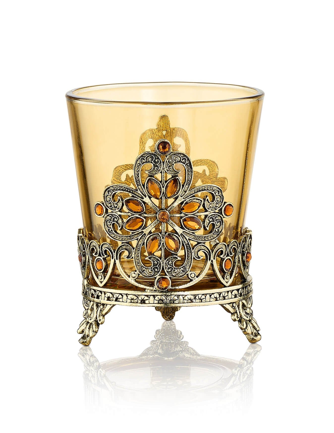 Orthodox vigil lamp Honey design – front view | TheHolyArt