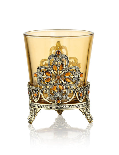 Orthodox vigil lamp Honey design – front view | TheHolyArt