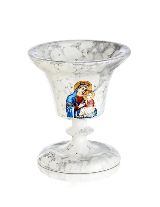 Ceramic vigil lamp Chalice design – front view | TheHolyArt