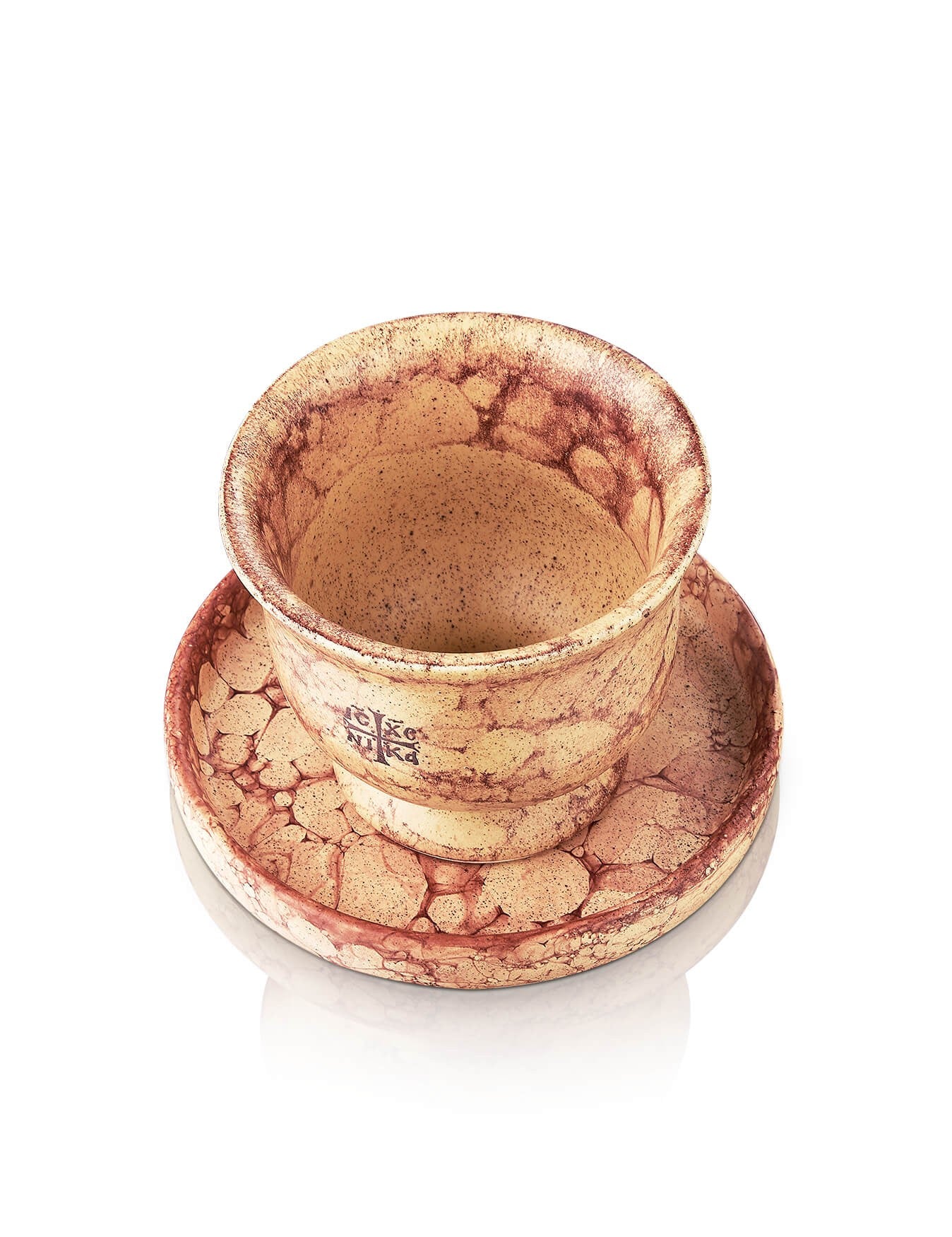 Ceramic vigil lamp Stone-like – detail view | TheHolyArt