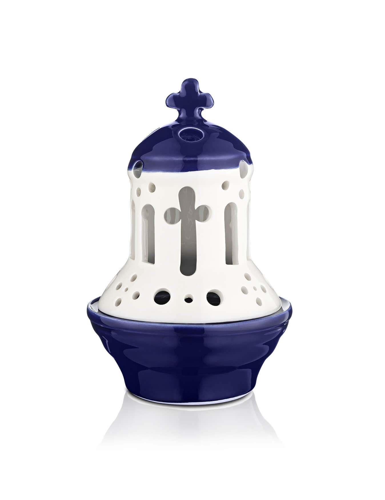 Ceramic two-tone vigil lamp – detail view | TheHolyArt