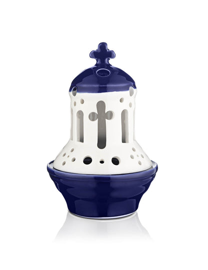 Ceramic two-tone vigil lamp – detail view | TheHolyArt