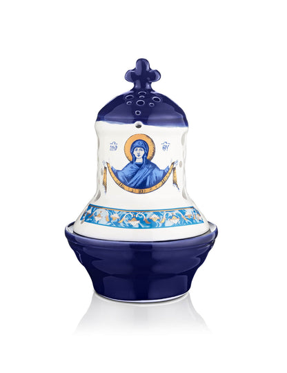 Ceramic two-tone vigil lamp – front view | TheHolyArt