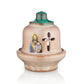 Christian Ceramic Handmade Altar Oil Vigil Lamp with Cross, Prayer Standing Table Oil Lamp Orthodox Oil Candle religious decor TheHolyArt