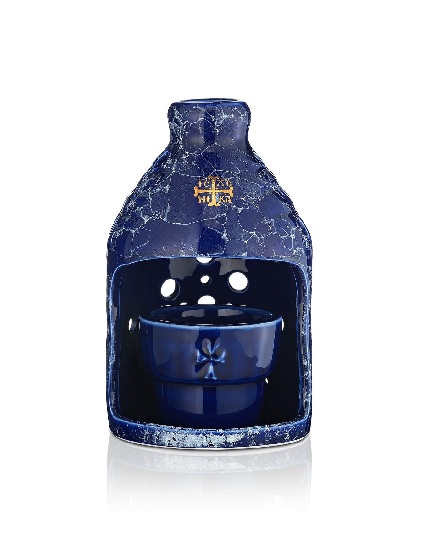 Ceramic vigil lamp – front view | TheHolyArt