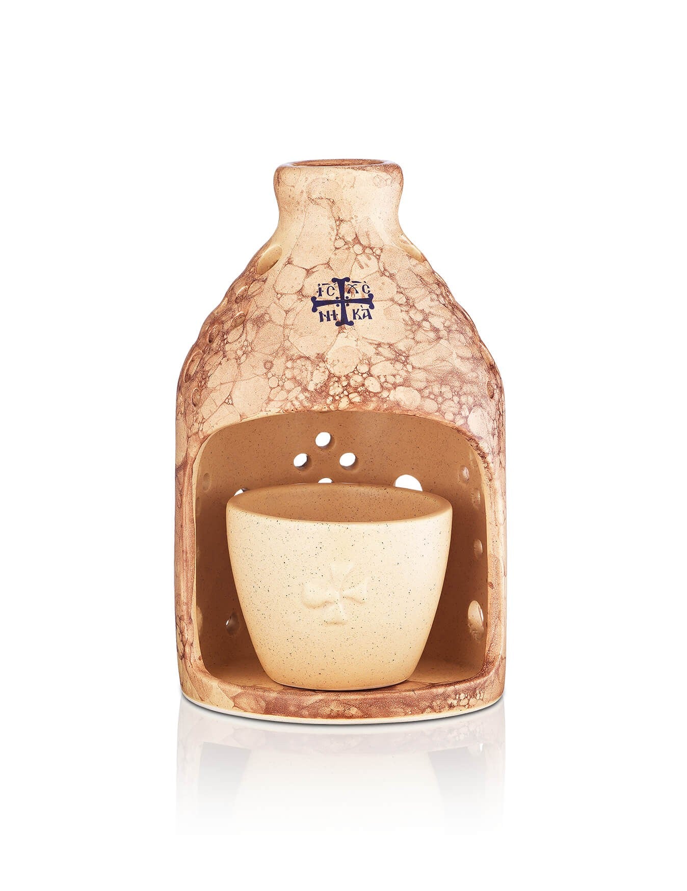 Ceramic vigil lamp – front view | TheHolyArt