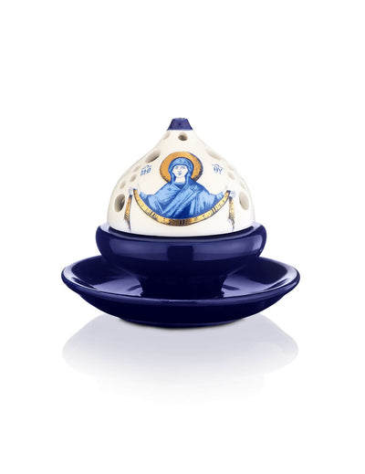 Ceramic two-tone vigil lamp – front view | TheHolyArt
