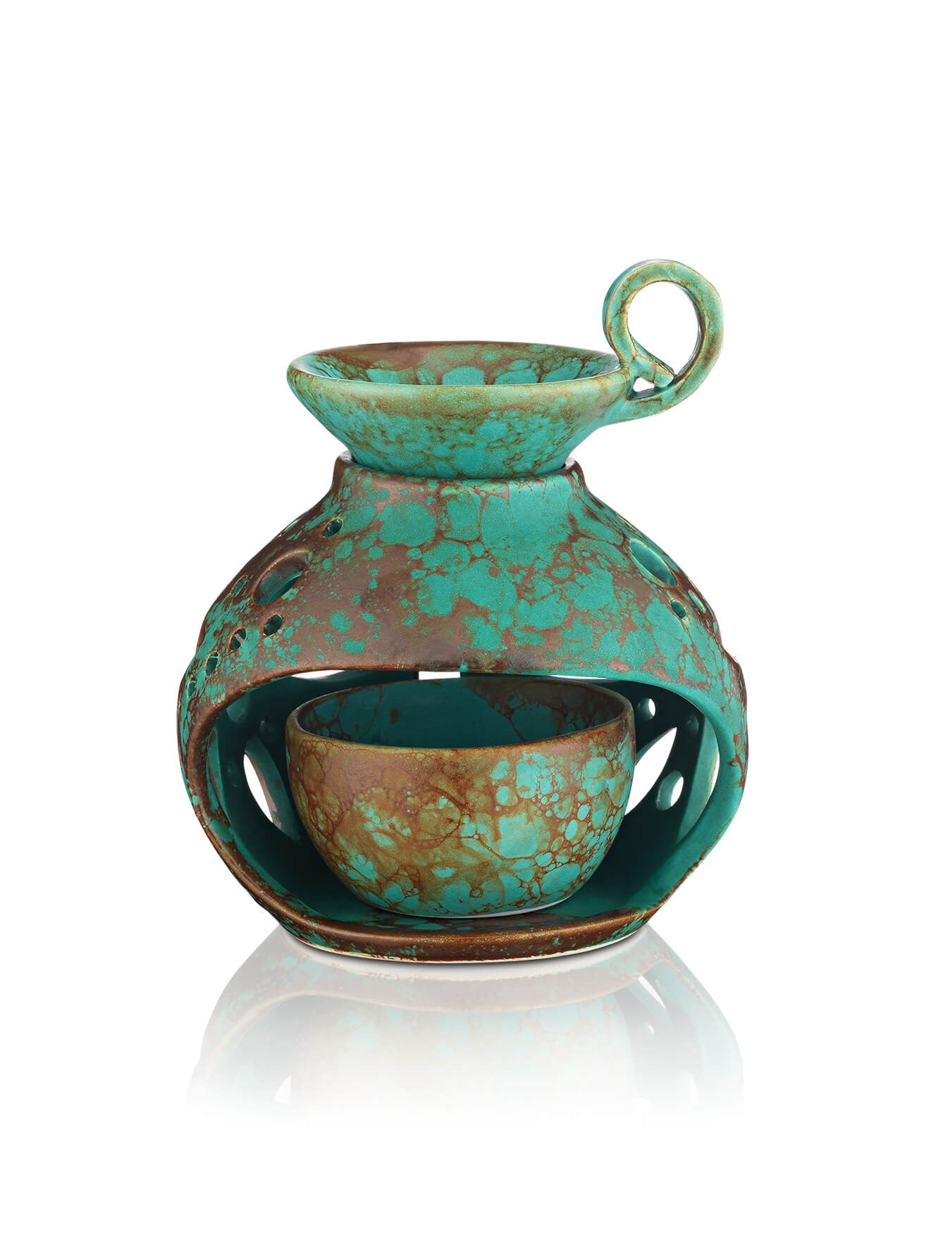 Ceramic vigil lamp – front view | TheHolyArt