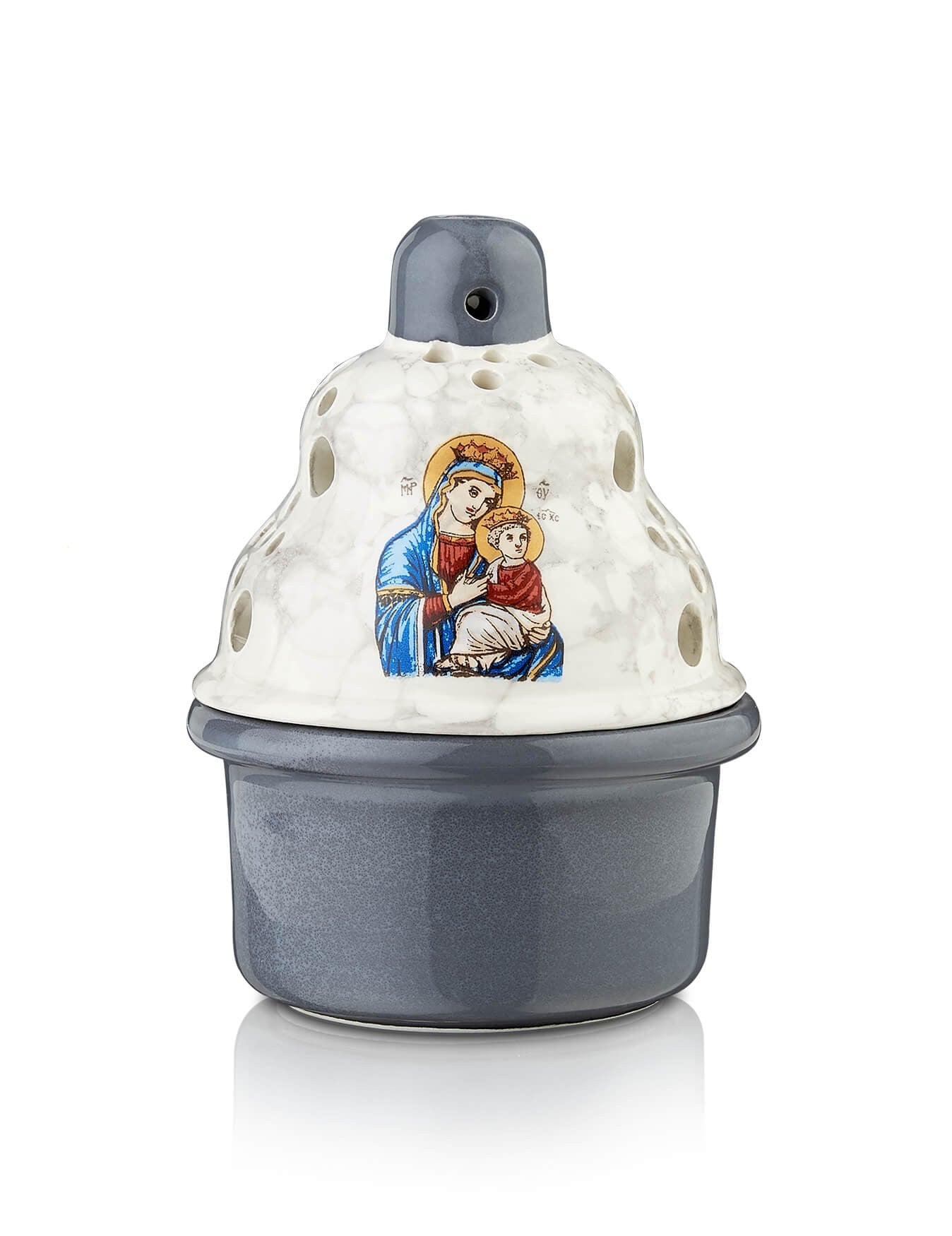 Ceramic vigil lamp – front view | TheHolyArt