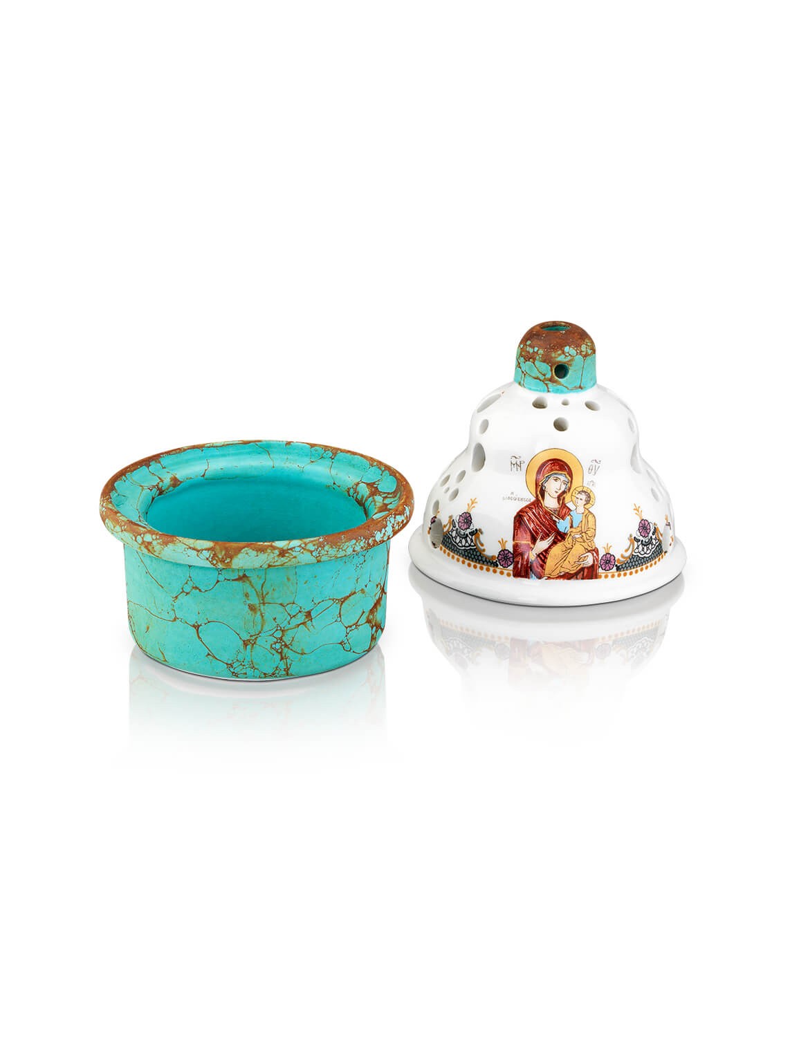 Ceramic vigil lamp – with glass cup | TheHolyArt