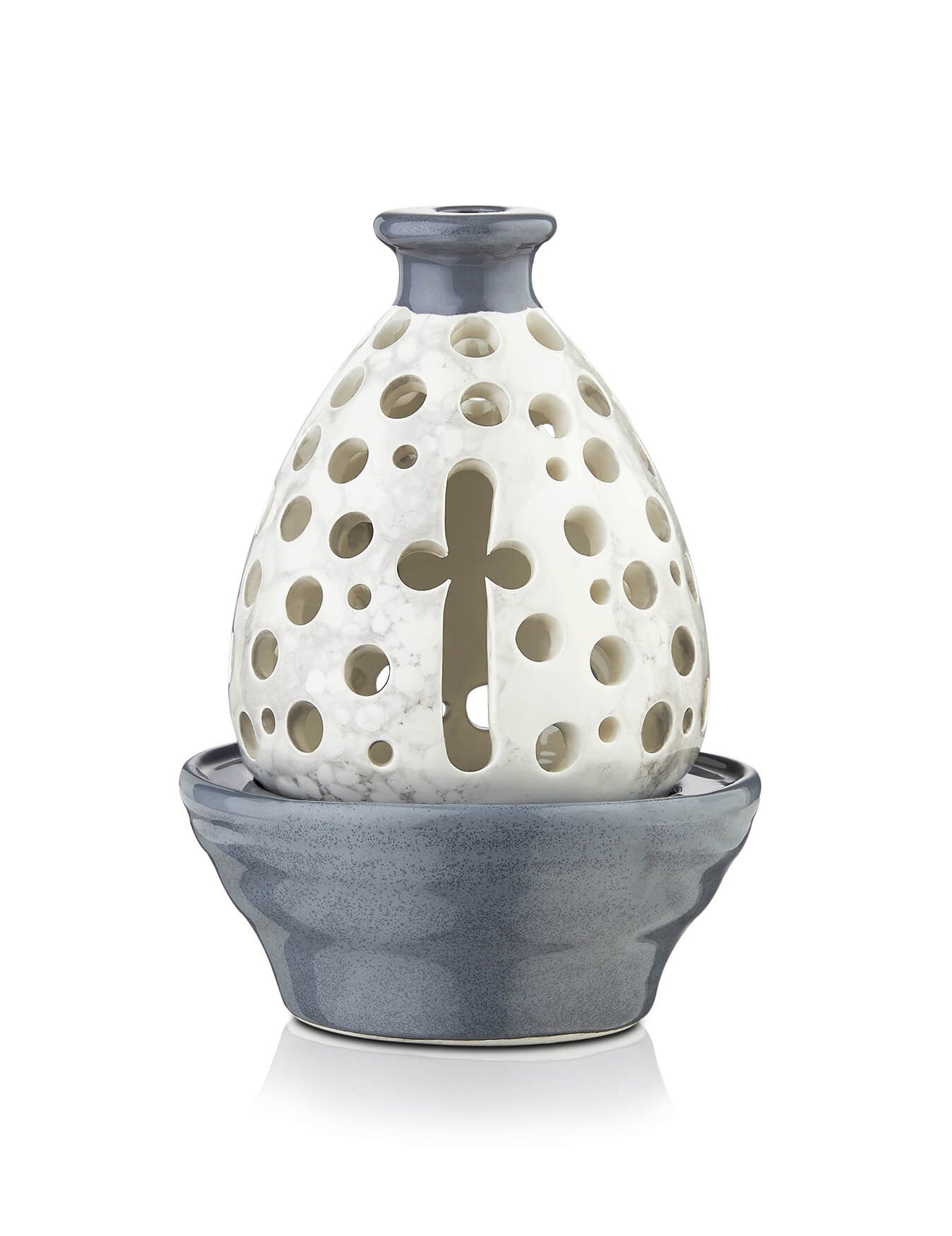 Ceramic vigil lamp Virgin Mary Vrefokratousa – detail view | TheHolyArt