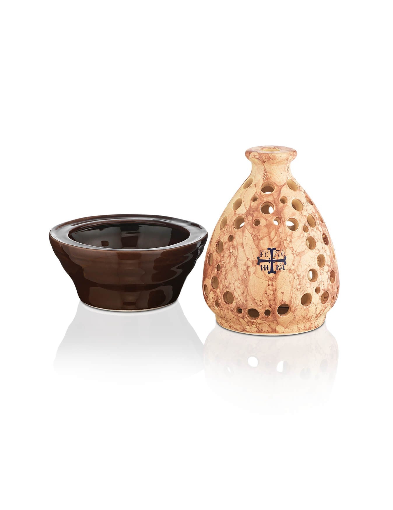 Ceramic vigil lamp – with glass cup | TheHolyArt