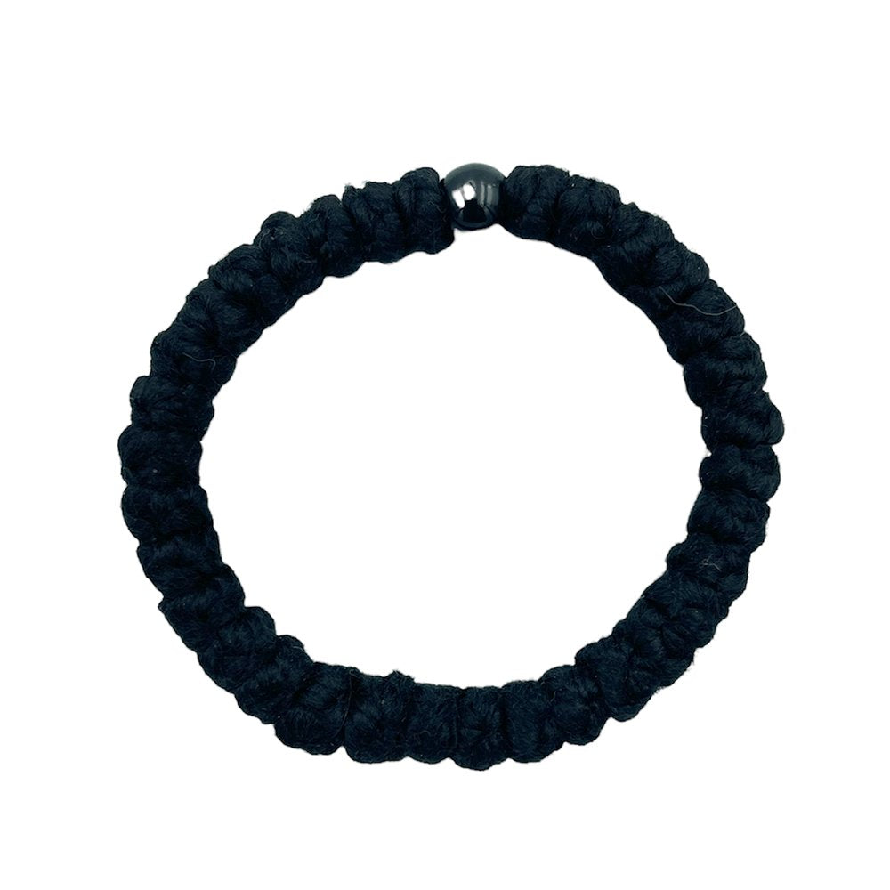 Woolen Prayer Rope with Black Bead