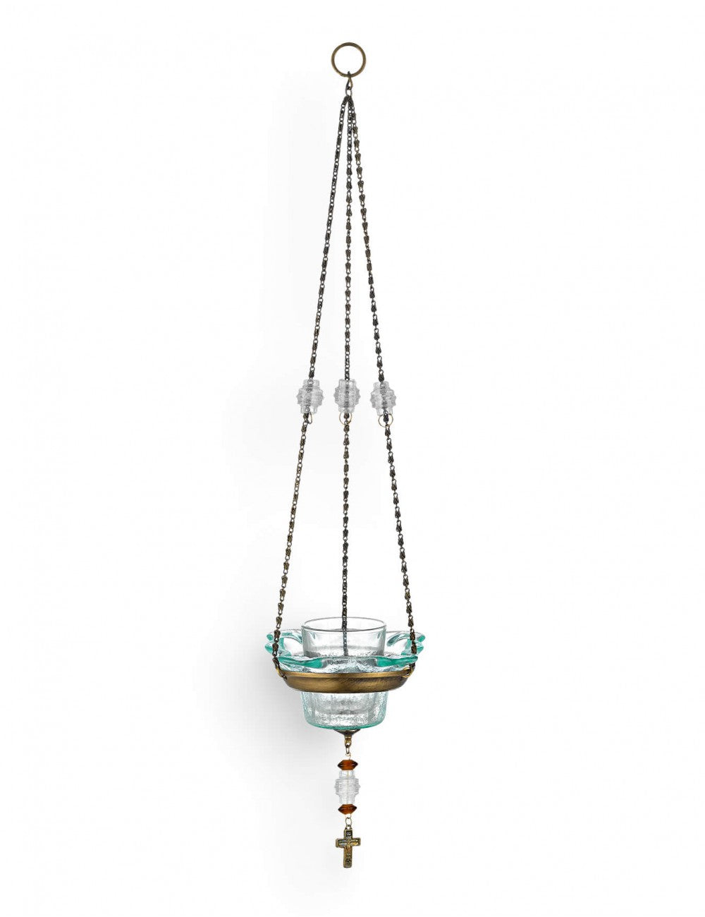 Orthodox Hanging Vigil Lamp with Lid - TheHolyArt