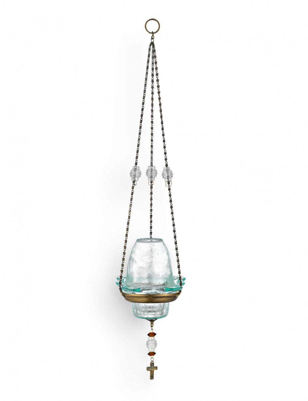 Orthodox Hanging Vigil Lamp with Lid - TheHolyArt