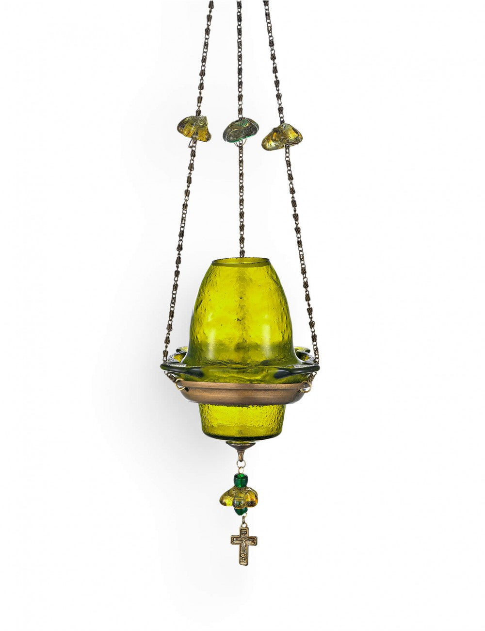 Orthodox Hanging Vigil Lamp with Lid - TheHolyArt