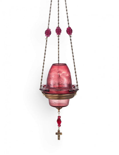 Orthodox Hanging Vigil Lamp with Lid - TheHolyArt