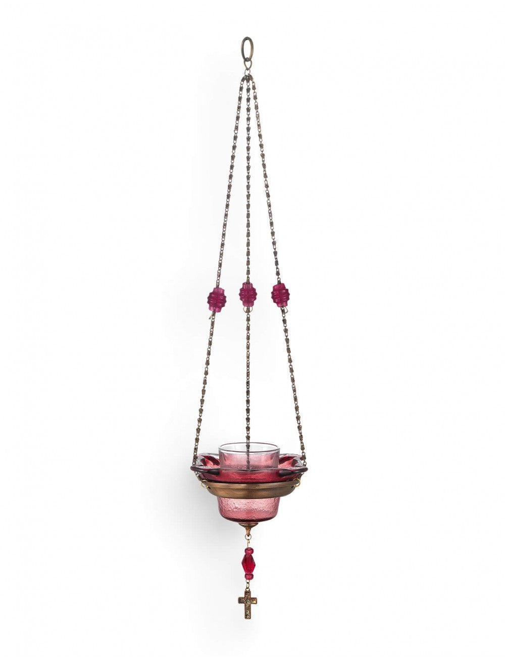 Orthodox Hanging Vigil Lamp with Lid - TheHolyArt