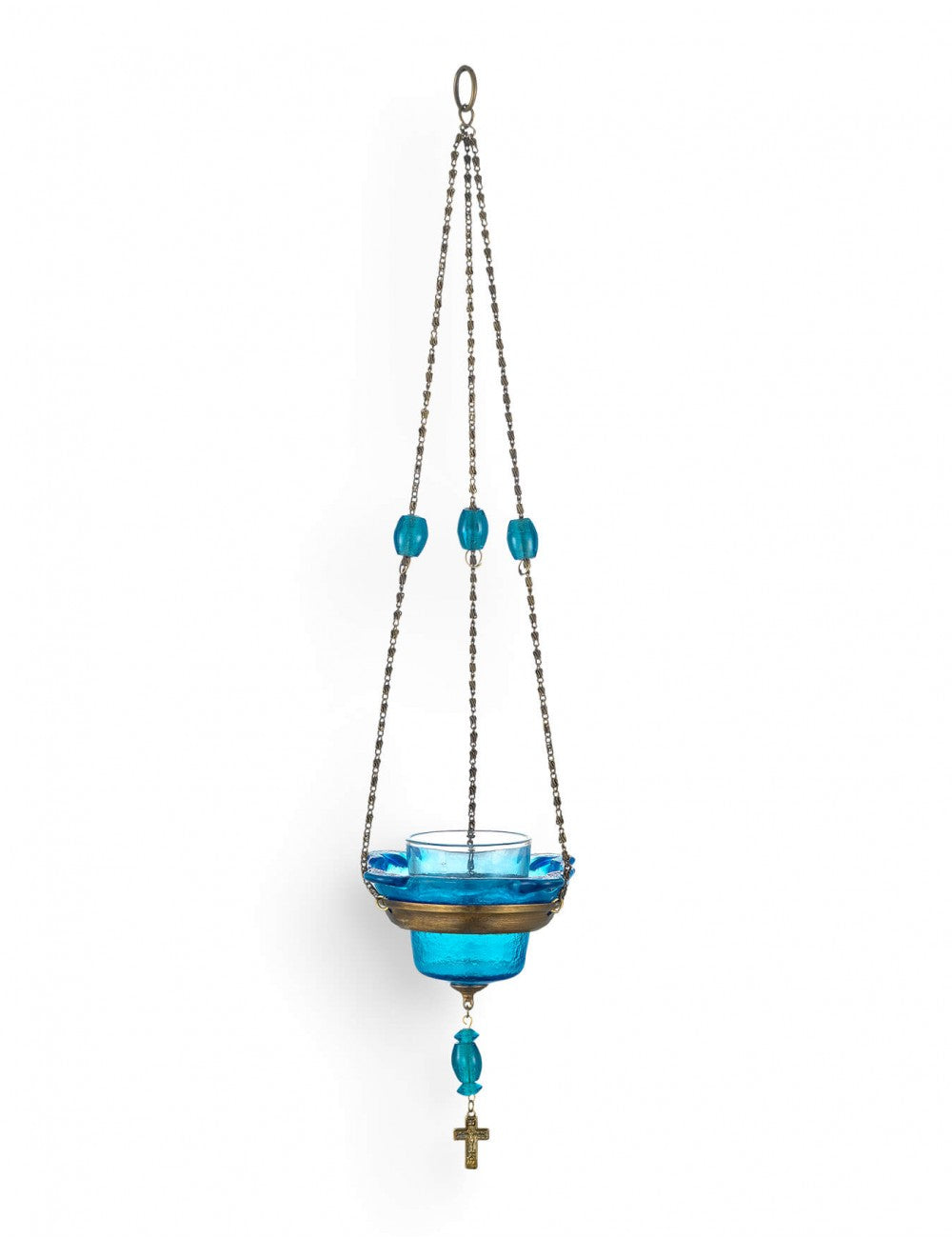 Orthodox Hanging Vigil Lamp with Lid - TheHolyArt