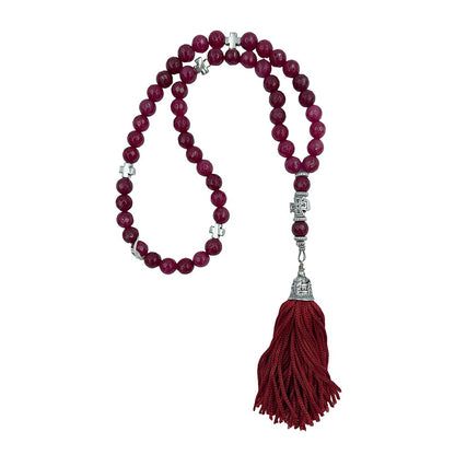 50 knot handmade Greek Orthodox gemstone prayer rope - TheHolyArt