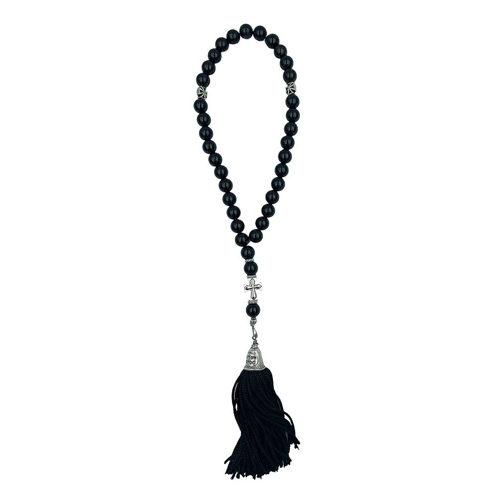 33 knot handmade Greek Orthodox gemstone prayer rope - TheHolyArt