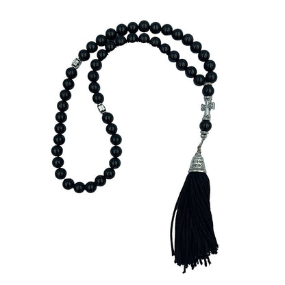 50 knot handmade Greek Orthodox gemstone prayer rope - TheHolyArt