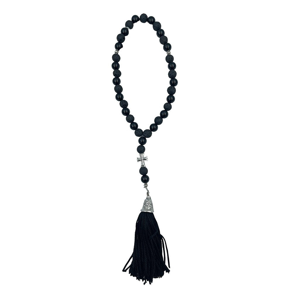 33 knot handmade Greek Orthodox gemstone prayer rope - TheHolyArt