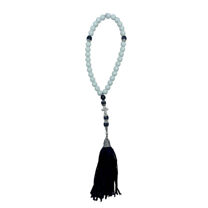33 knot handmade Greek Orthodox gemstone prayer rope - TheHolyArt