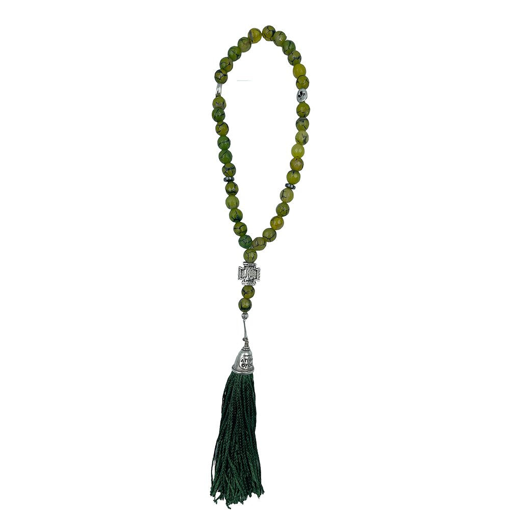 33 knot handmade Greek Orthodox gemstone prayer rope - TheHolyArt