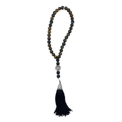 33 knot handmade Greek Orthodox gemstone prayer rope - TheHolyArt