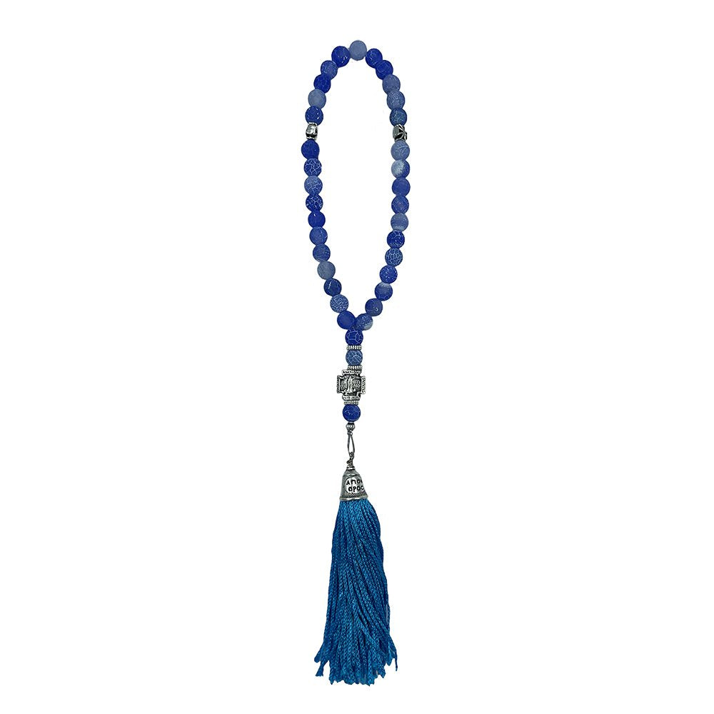 33 knot handmade Greek Orthodox gemstone prayer rope - TheHolyArt