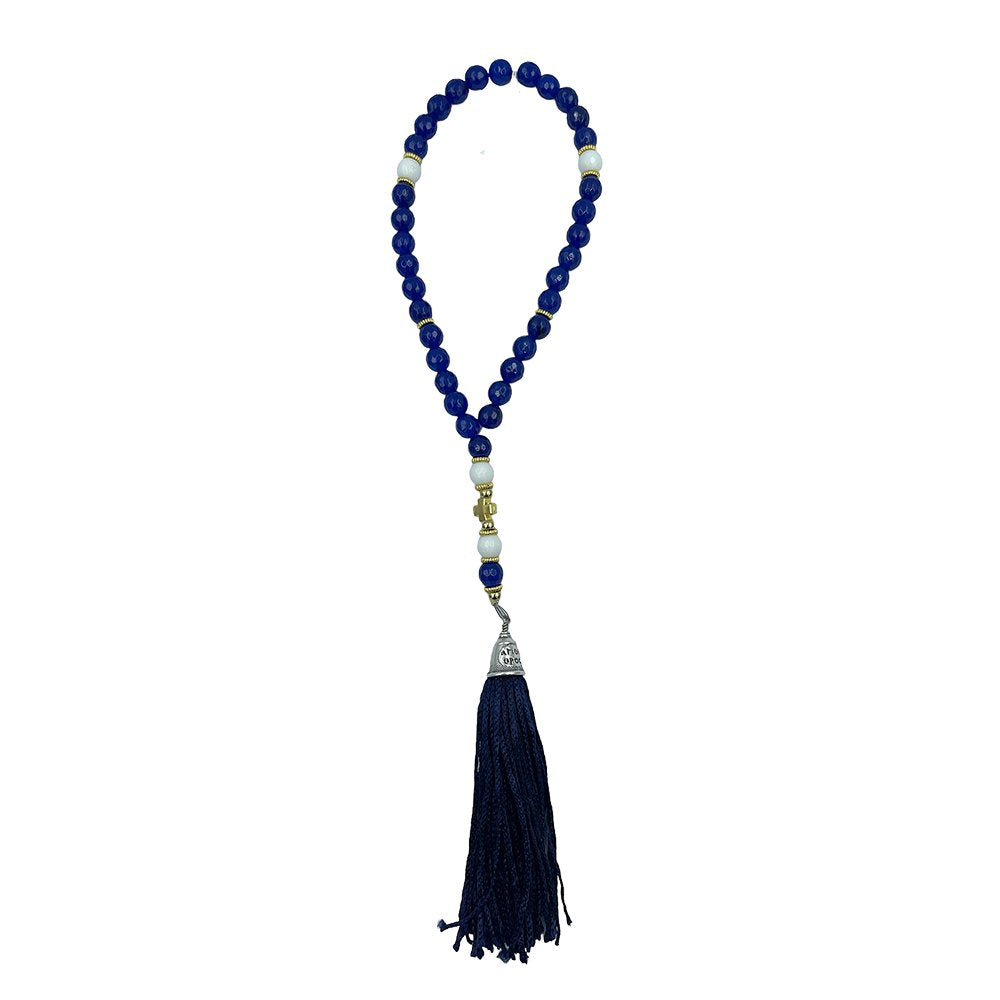 33 knot handmade Greek Orthodox gemstone prayer rope - TheHolyArt