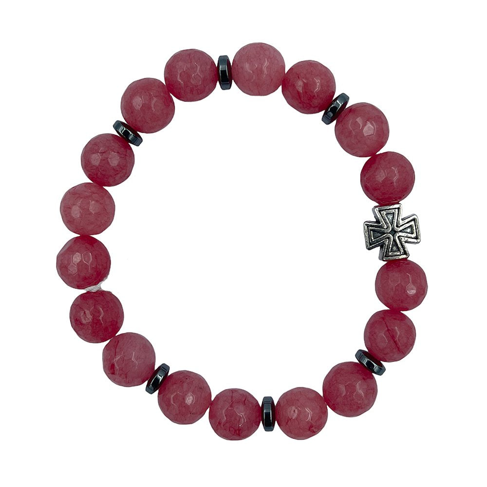 Handmade Greek Orthodox 10mm bead gemstone prayer bracelet - TheHolyArt