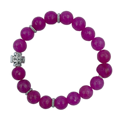 Handmade Greek Orthodox 10mm bead gemstone prayer bracelet - TheHolyArt