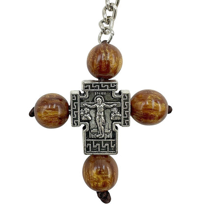 Chrysolite stone Greek Orthodox metal keychain - TheHolyArt