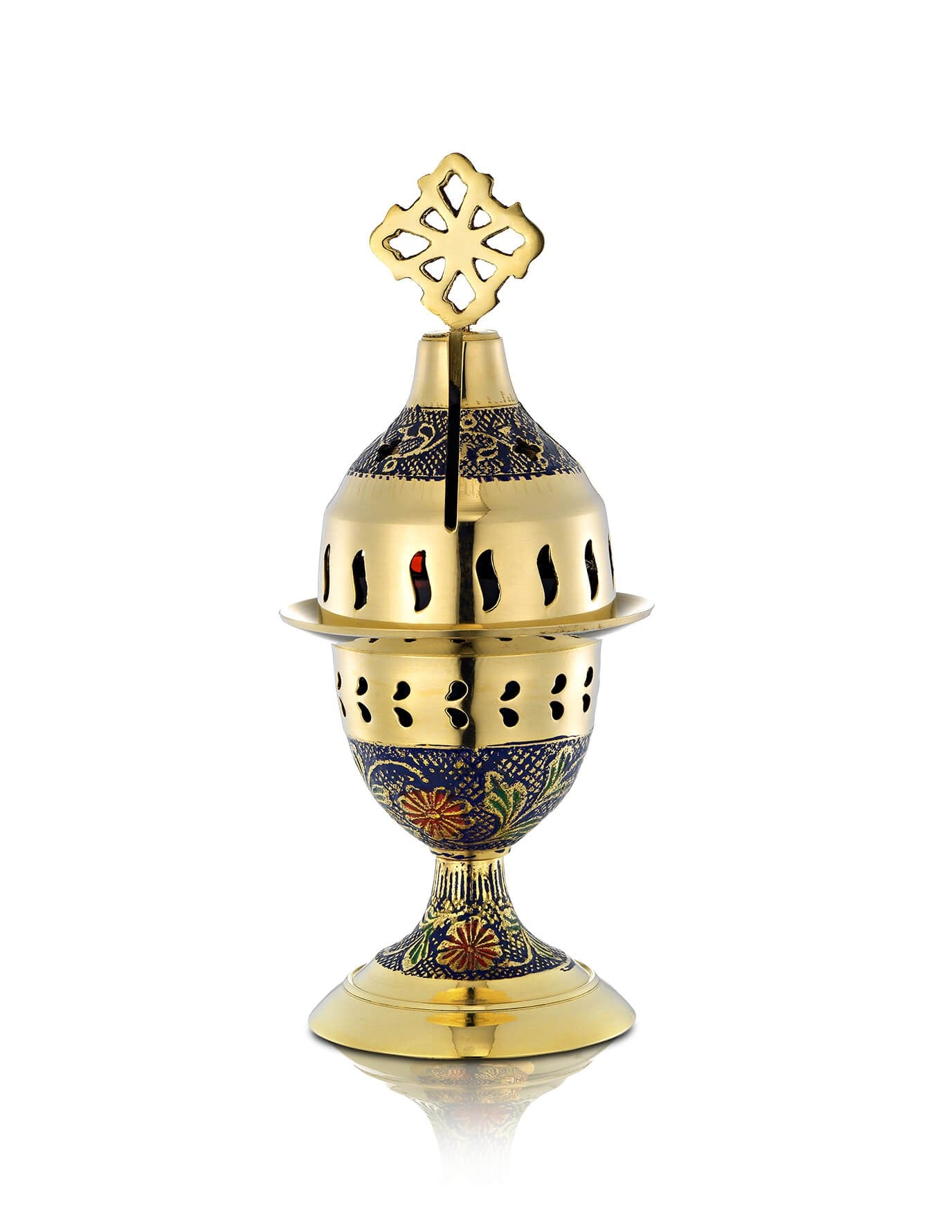 Brass vigil lamp – front view | TheHolyArt