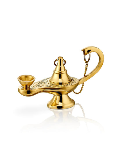 Brass vigil lamp Small Oil Lamp design – front view | TheHolyArt