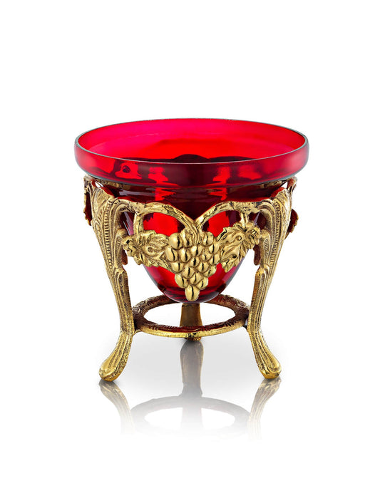 Brass vigil lamp – front view | TheHolyArt