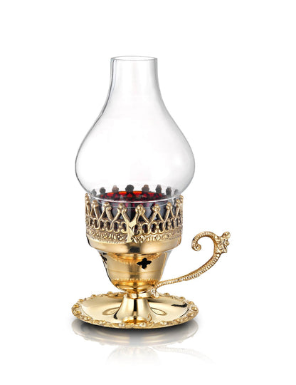 Brass vigil lamp – front view | TheHolyArt