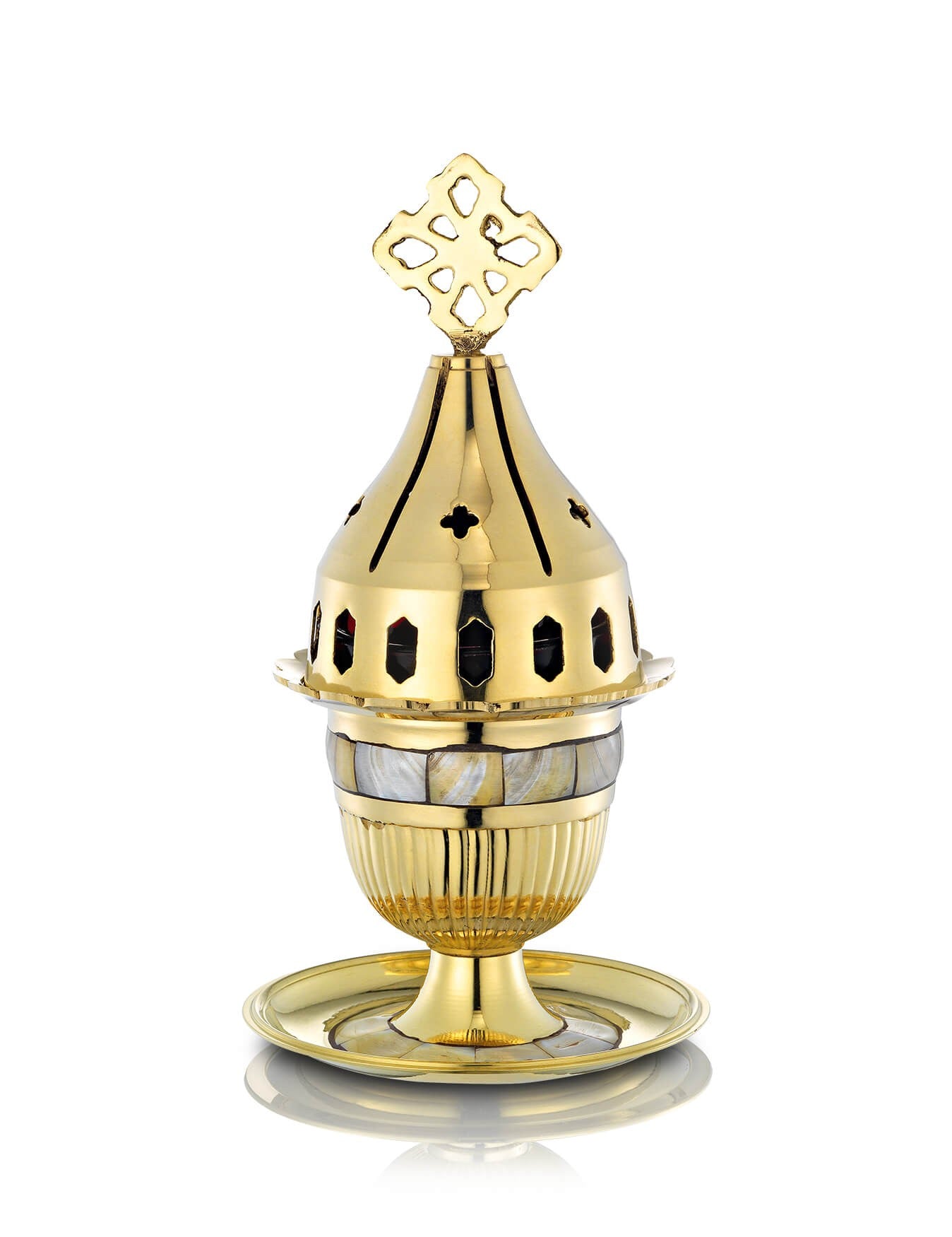 Brass vigil lamp – front view | TheHolyArt
