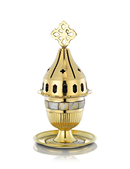 Brass vigil lamp – front view | TheHolyArt