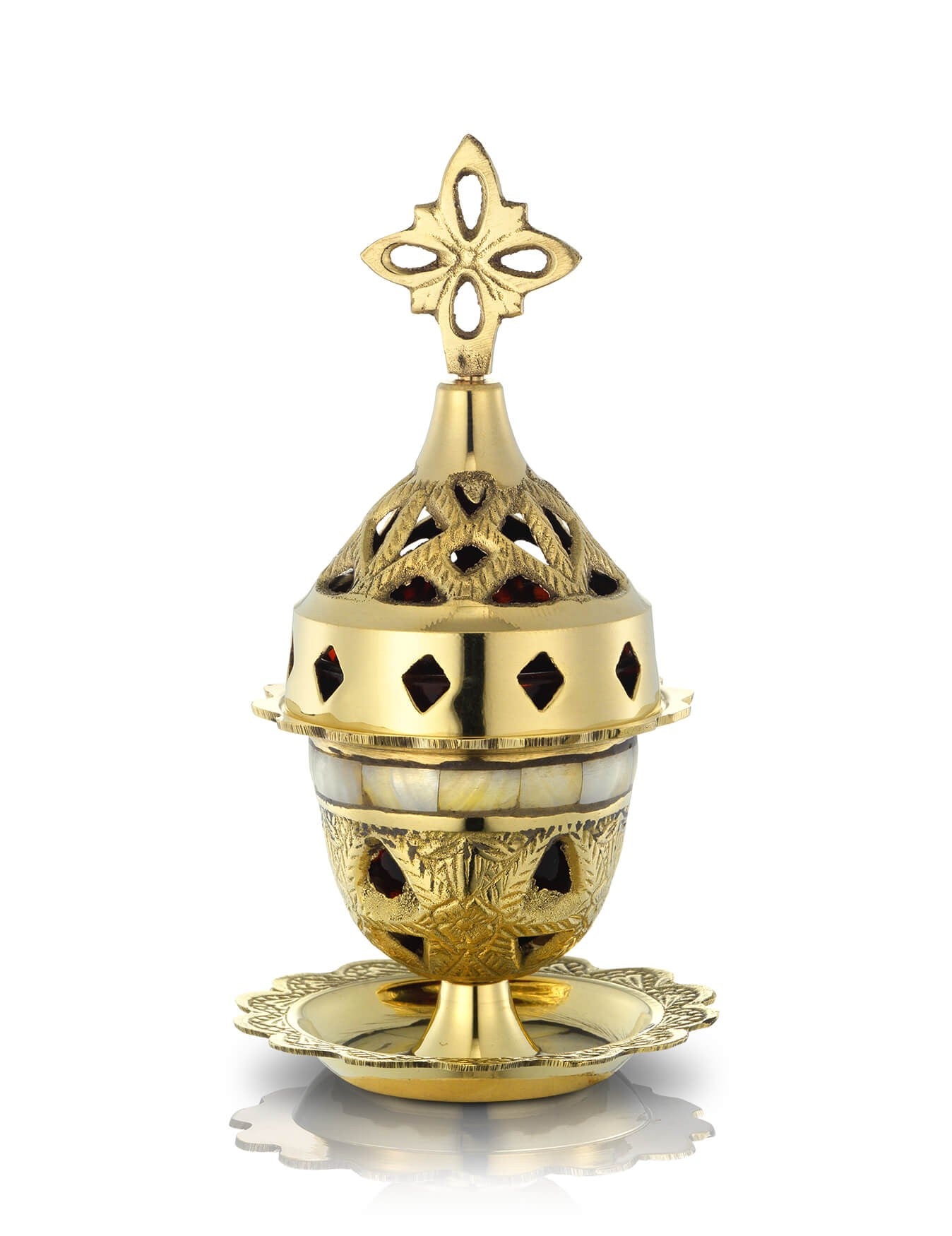 Brass vigil lamp – front view | TheHolyArt