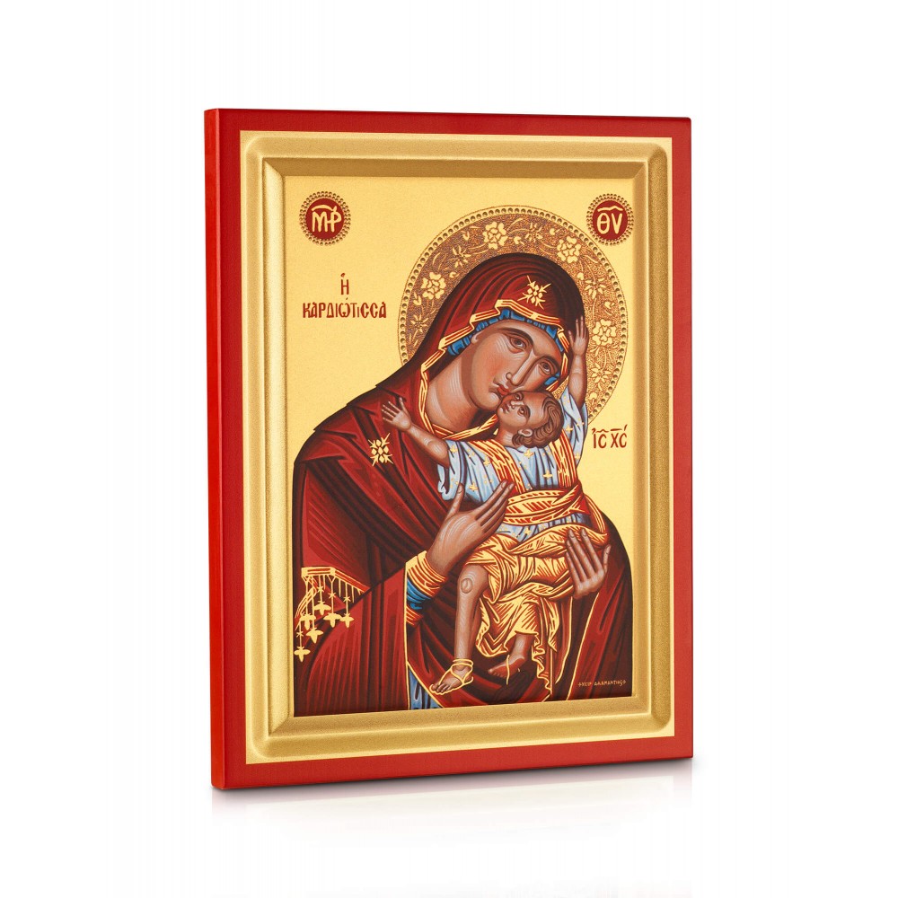 Virgin Mary Kardiotissa - Carved Wood - 2